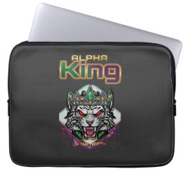 Alpha king motivational laptop sleeve
