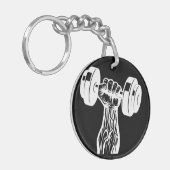 Alpha Lifter Black Sleutelhanger Spierontwerp (Voorkant Links)