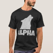 Alpha Lone Wolf Pack Member Wildlife Howling T-shirt (Voorkant)