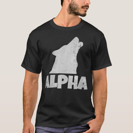 Alpha Lone Wolf Pack Member Wildlife Howling T-shirt (Voorkant)
