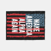 Alpha Make America Again Vierde Juli Onaafhankelij Fleece Deken (Voorkant (Horizontaal))
