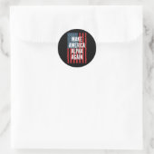 Alpha Make America Again Vierde Juli Onafhankelijk Ronde Sticker (Tas)