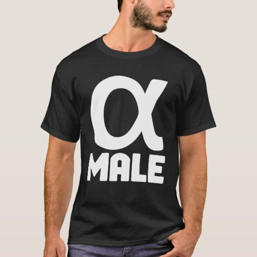 Alpha Male Alpha Symbol Greek Lone Wolf T-shirt (Voorkant)