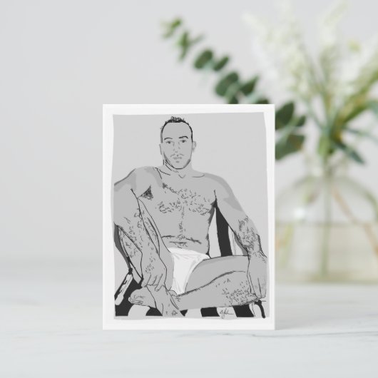 "Alpha Male" Briefkaart (Staand voorkant)