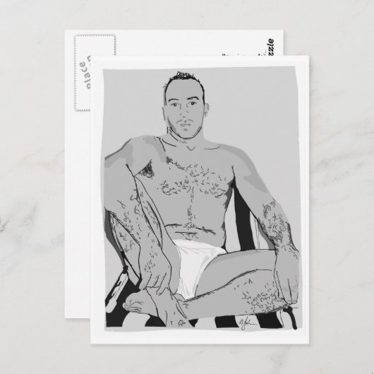 "Alpha Male" Briefkaart (Voorkant / Achterkant)