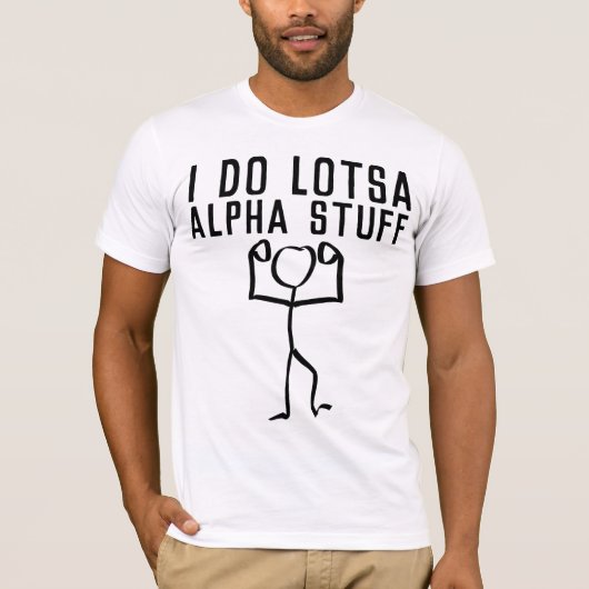 ALPHA MALE Funny MANNEN T-shirts (Voorkant)