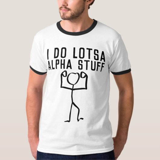 ALPHA MALE Funny MANNEN T-shirts (Voorkant)