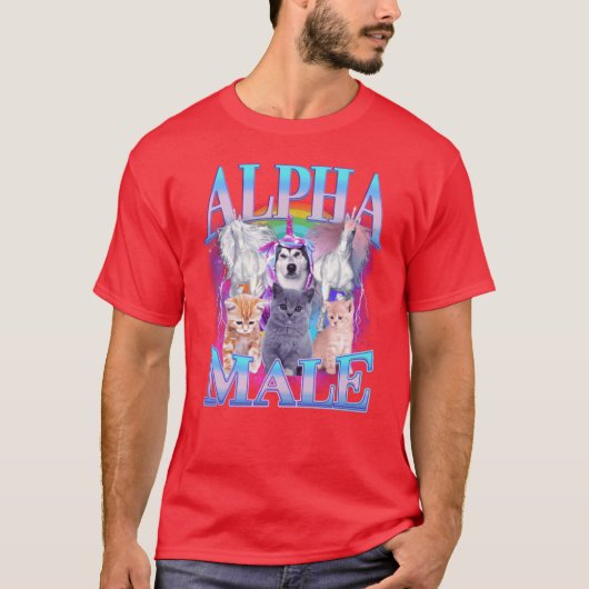 Alpha Man Funny Meme familie T-shirt (Voorkant)