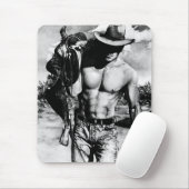 Alpha Mannelijke Mannelijke Fine Art Cowboy Cool Muismat (Met muis)