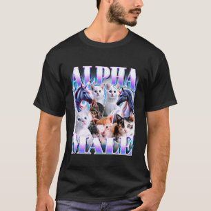 Alpha Mannetje Eenhoorn Schattige Kat Grappige Iro T-shirt