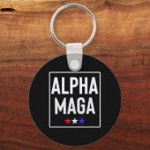 Alpha Mega Trump 2024 Election Design  Sleutelhanger (Voorkant)