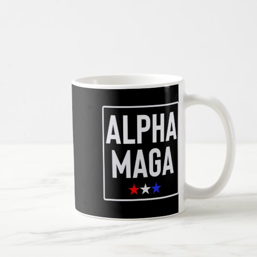 Alpha Mega Trump 2024 Verkiezingsontwerp Koffiemok (Rechts)
