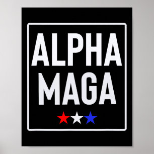Alpha Mega Trump 2024 Verkiezingsontwerp Poster