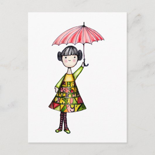 Alpha meisje briefkaart (Voorkant)