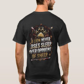 Alpha Mindset Lion T-Shirt – Be Fearless Lead The  (Achterkant)