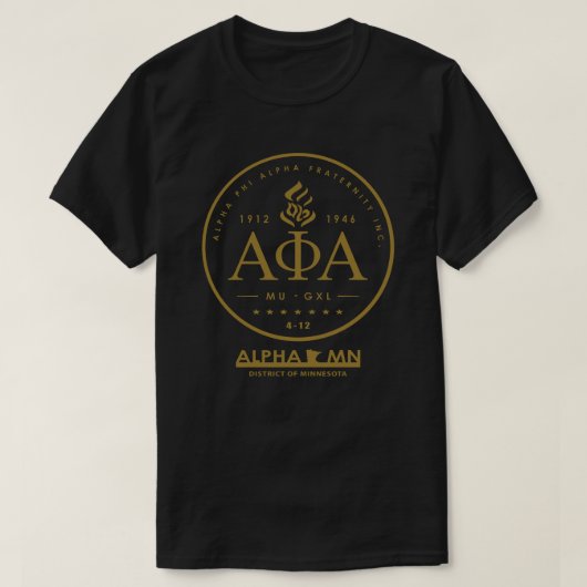 Alpha MN Black Shirt (Design voorkant)
