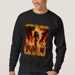 Alpha naar keuze Funny Cringe Hard Skeleton Meme F Trui