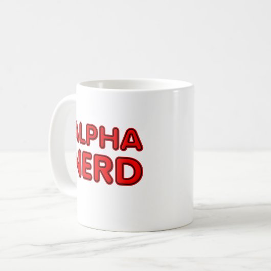 Alpha Nerd Funny Mok (Voorkant links)