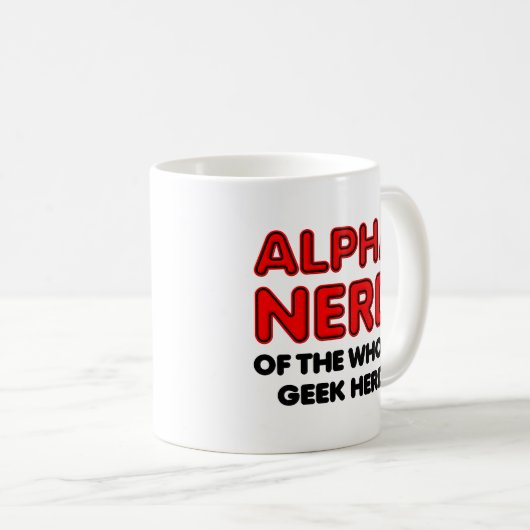 Alpha Nerd Funny Mug Koffiemok (Voorkant rechts)