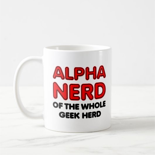 Alpha Nerd Funny Mug Koffiemok (Links)
