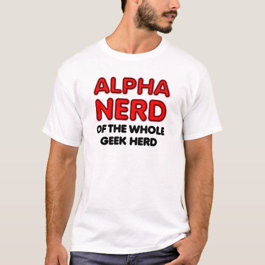 Alpha Nerd Funny Tshirt (Voorkant)
