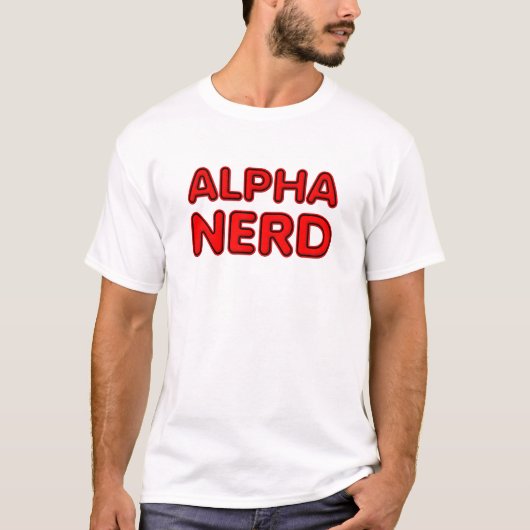 Alpha Nerd Grappig T-shirt (Voorkant)