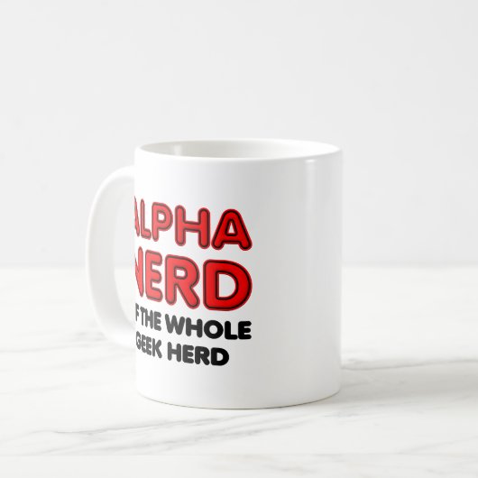 Alpha Nerd Grappige Mok (Voorkant links)