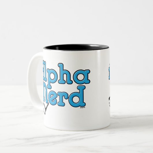 Alpha Nerd Tweekleurige Koffiemok (Voorkant links)