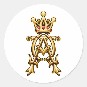 Alpha Omega King of Kings Design Ronde Sticker