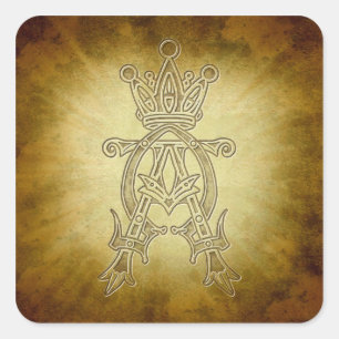 Alpha Omega King of Kings Design Vierkante Sticker