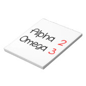 alpha omega notitieblok (Linkerzijde)