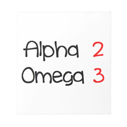 alpha omega notitieblok (Voorkant)