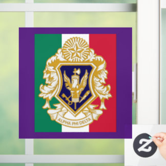 Alpha Phi Delta 8" x 8" Venster Cling Raamsticker