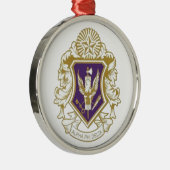 Alpha Phi Delta kerstversiering Metalen Ornament (Rechts)