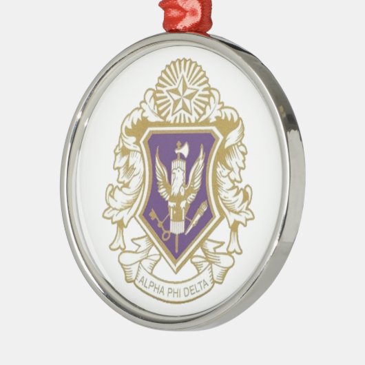 Alpha Phi Delta kerstversiering Metalen Ornament (Links)