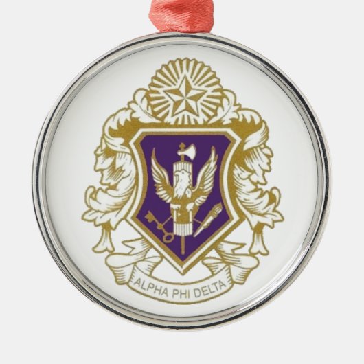 Alpha Phi Delta kerstversiering Metalen Ornament (Voorkant)