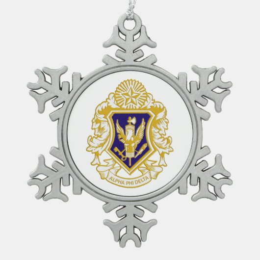 Alpha Phi Delta Snowflake Ornament (Voorkant)