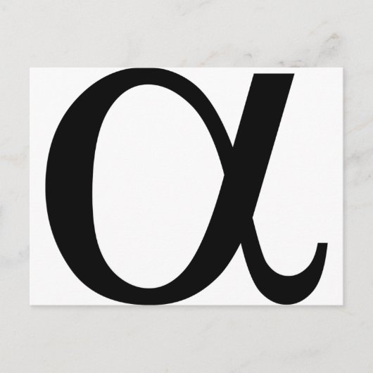 alpha-pictogram a briefkaart (Voorkant)