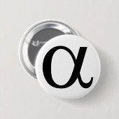 alpha-pictogram a ronde button 5,7 cm (Voorkant /achterkant)