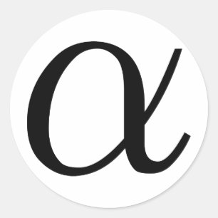 Alpha Ronde Sticker