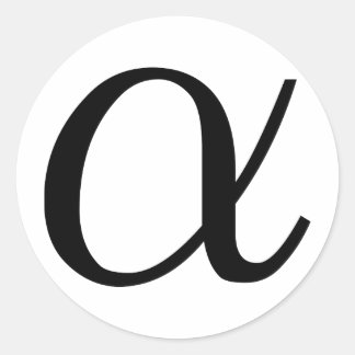Alpha Ronde Sticker