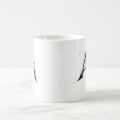 Alpha Shadow A – Donkere Letter A-beker Koffiemok (Center)
