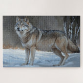 Alpha Timber Wolf Art Legpuzzel (Horizontaal)