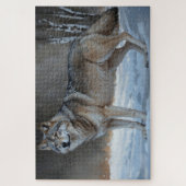 Alpha Timber Wolf Art Legpuzzel (Verticaal)