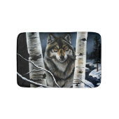 Alpha Timber Wolf Populierbomen Badmat (Voorkant)