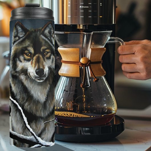 Alpha Timber Wolf Populierbomen Thermosbeker