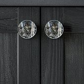 Alpha Timber Wolf Populierboom Keramische Knop