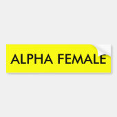 ALPHA VROUW BUMPERSTICKER (Voorkant)