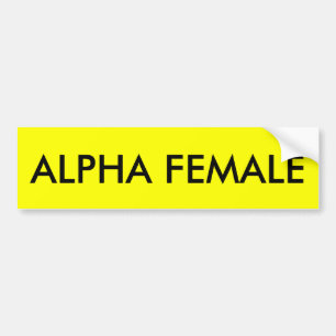ALPHA VROUW BUMPERSTICKER