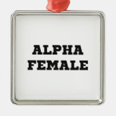 Alpha-Vrouw Metalen Ornament (Voorkant)